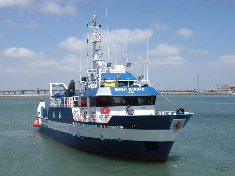 El B/O Emma Bardan regresando de Huelva, momentos antes de atracar ©IEO