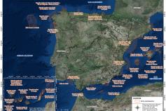 Mapa de las ZEPA marina declaradas. Fuente: Fundación Biodiversidad.