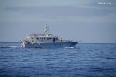 La embarcación Oso Ondo navegando en transecto ©SECAC