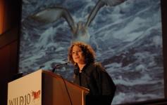 Sonia Castañeda - Directora de la Fundación Biodiversidad - durante su presentación del proyecto INDEMARES en el congreso WILD10, celebrado en octubre de 2013.